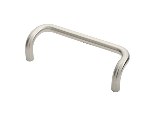 19MM DIA. CRANKED PULL HANDLE - 225MM C/C - BOLT THROUGH FIXING_x005F

 - SATIN STAINLESS STEEL -