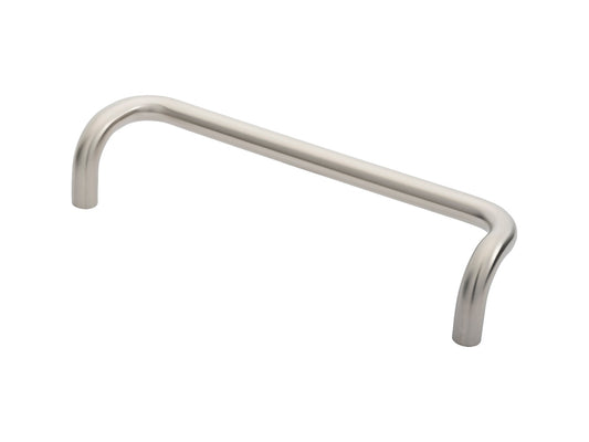 19MM DIA. CRANKED PULL HANDLE - 300MM C/C - BOLT THROUGH FIXING_x005F

 - SATIN STAINLESS STEEL -