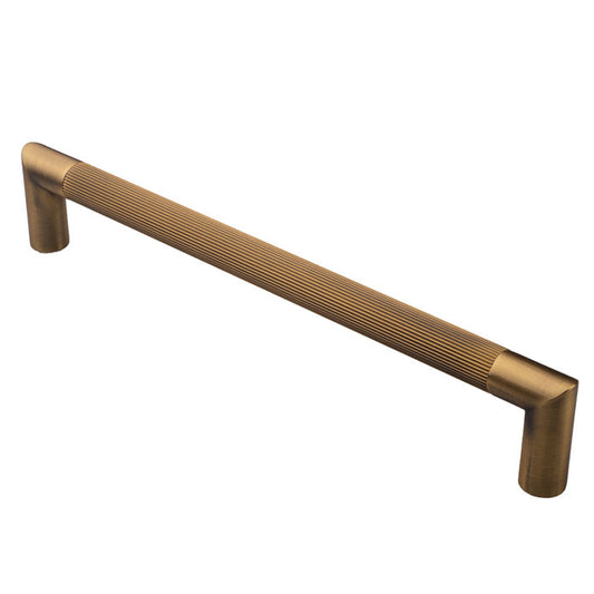 TREND LINES PULL HANDLE - 300MM C/C - BOLT THROUGH FIXING - ANTIQUE BRASS -