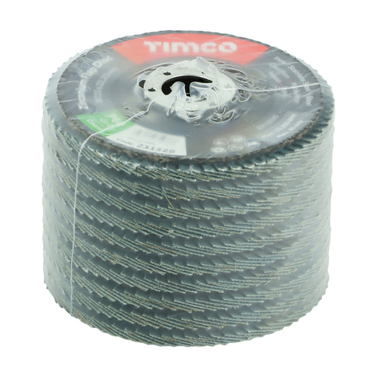 10 x TIMCO Set of Flap Discs Zirconium Type 29 Conical P60 Grit - 115 x 22.23