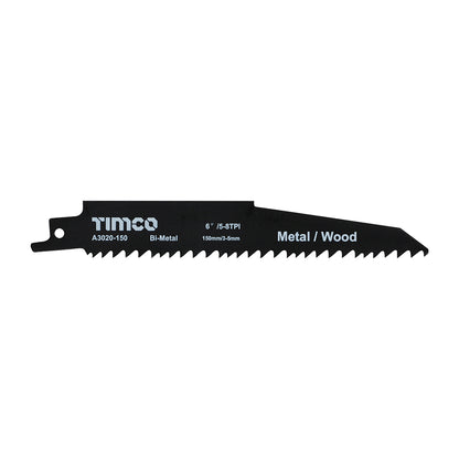 5 x TIMCO Reciprocating Saw Blades Wood with Nails Cutting Bi-Metal - S610VF