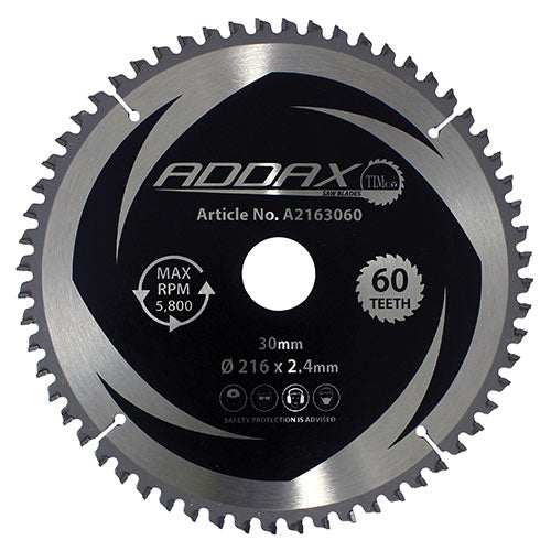 TIMCO -5° Circular Saw Blade - 216 x 30 x 60T