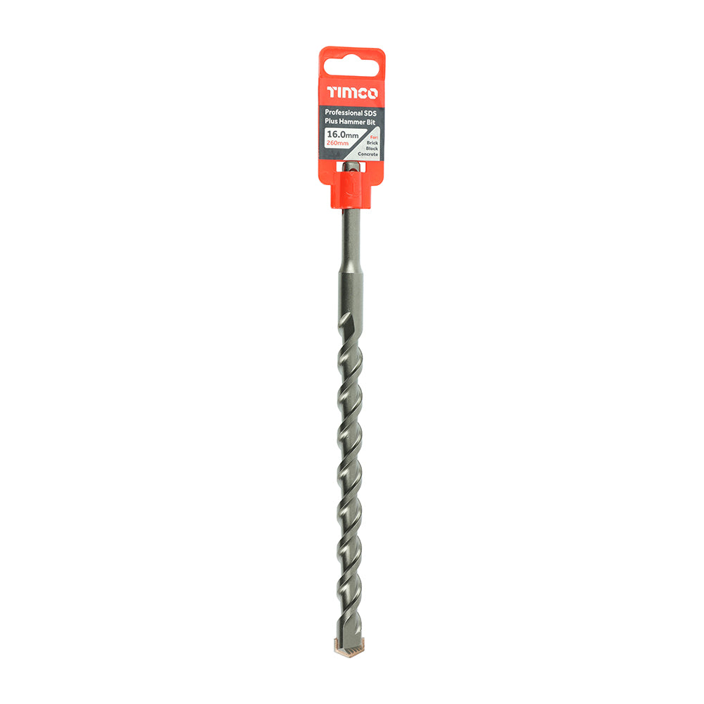 TIMCO Professional SDS Plus Hammer Bits (PGM) - 16.0 x 260