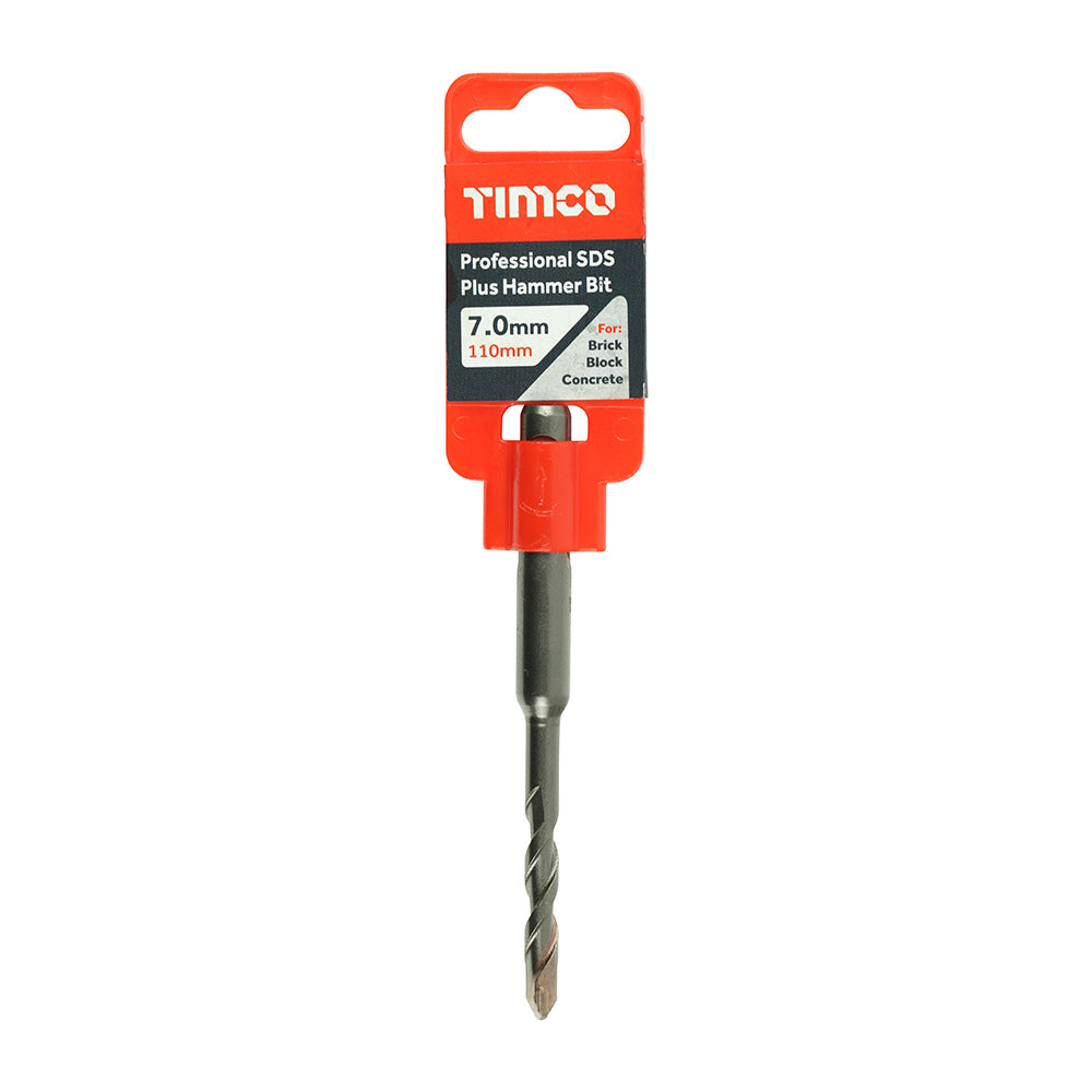 TIMCO Professional SDS Plus Hammer Bits (PGM) - 7.0 x 110