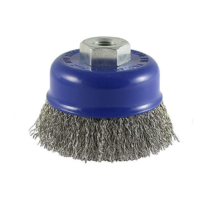 TIMCO Angle Grinder Cup Brush Crimped Stainless Steel - 75mm