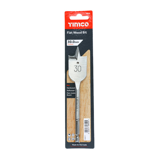 TIMCO Flat Wood Bits - 30.0 x 152