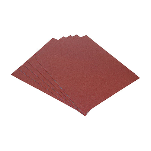 5 x TIMCO Sanding Sheets 180 Grit Red - 230 x 280mm