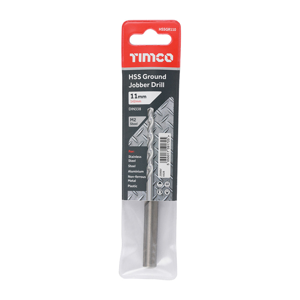 TIMCO Ground Jobber Drills HSS M2 - 11.0mm