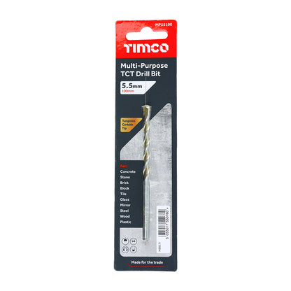 TIMCO TCT Multi-Purpose Drill Bits - 5.5 x 100