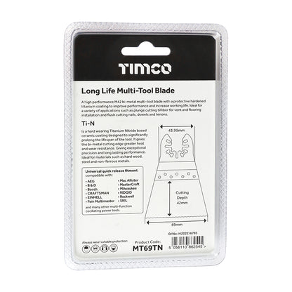 TIMCO Longlife MTool Blade Straight - 69mm