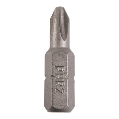 10 x TIMCO Phillips Driver Bit S2 Grey - No.2 x 25