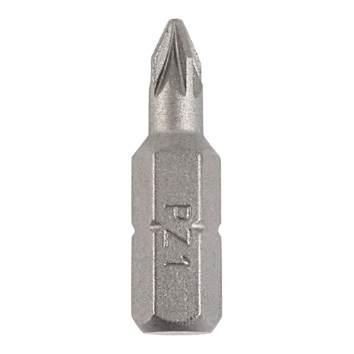 100 x TIMCO Pozi Driver Bit S2 Grey - No.1 x 25