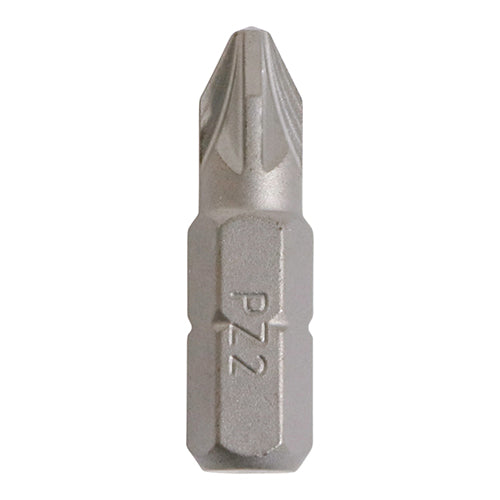 100 x TIMCO Pozi Driver Bit S2 Grey - No.2 x 25