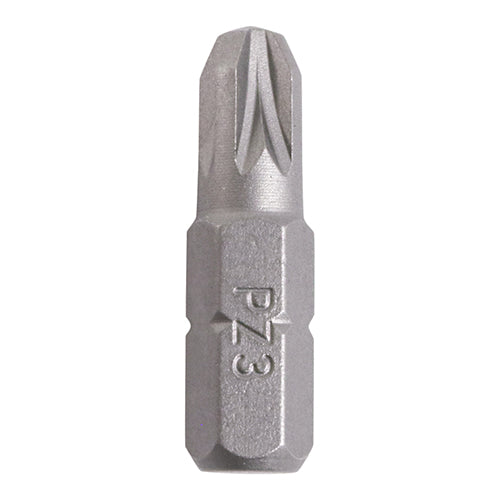 10 x TIMCO Pozi Driver Bit S2 Grey - No.3 x 25