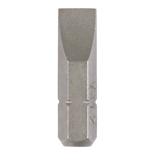 Pair of - TIMCO Slotted Driver Bit S2 Grey - 7.0 x 1.2 x 25