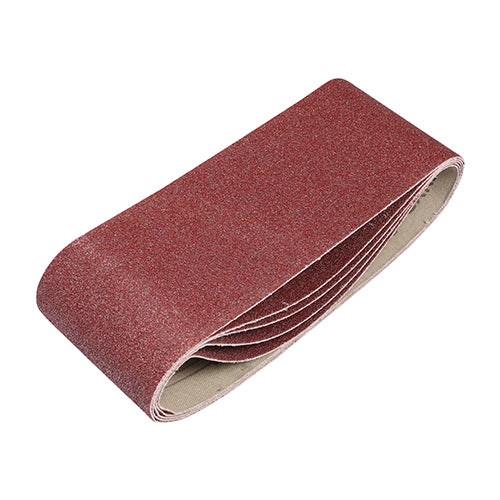 5 x TIMCO Sanding Belts 120 Grit Red - 75 x 457mm