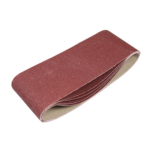 5 x TIMCO Sanding Belts 120 Grit Red - 100 x 610mm