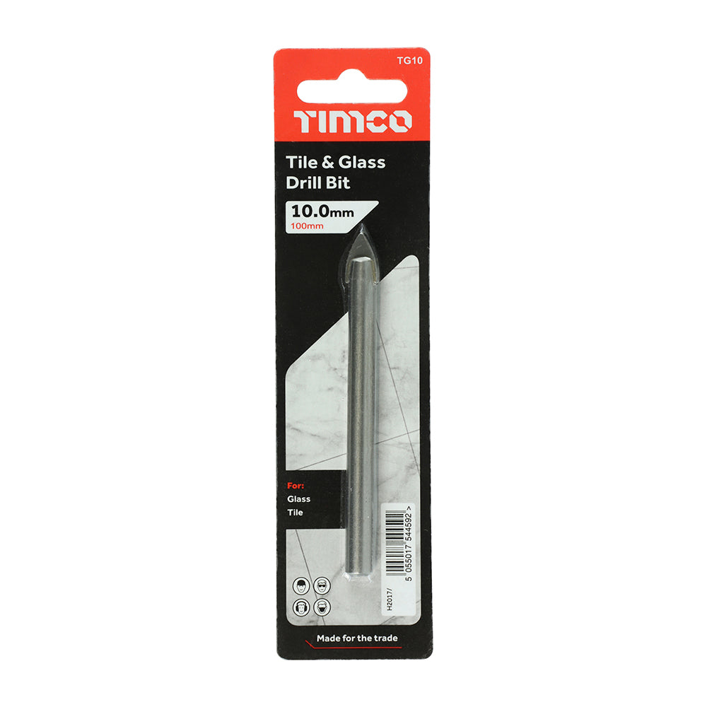 TIMCO TCT Tile & Glass Bits - 10.0mm