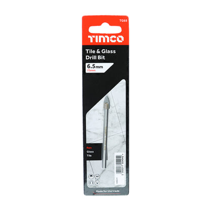 TIMCO TCT Tile & Glass Bits - 6.5mm