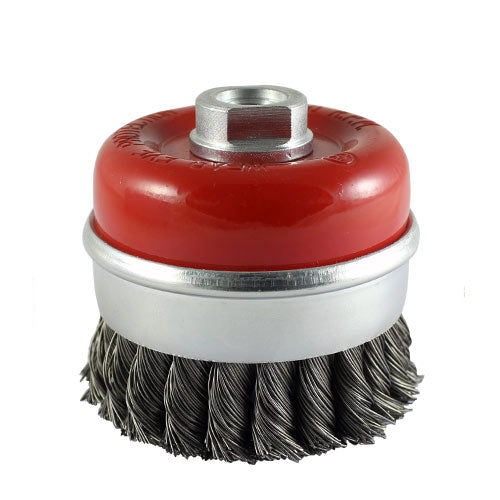 TIMCO Angle Grinder Cup Brush Twisted Knot Steel Wire - 80mm