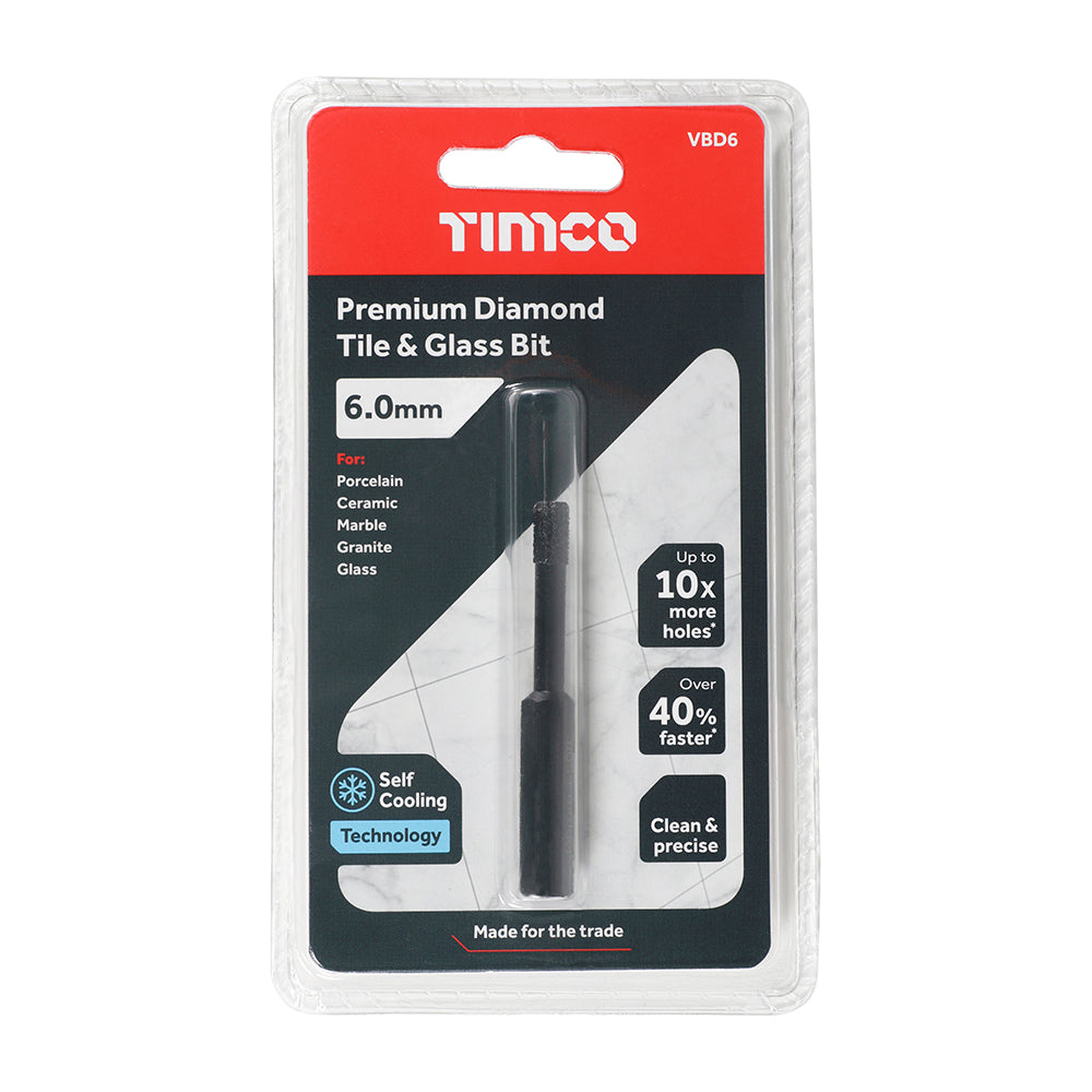 TIMCO Premium Diamond Tile & Glass Bit - 6.0mm