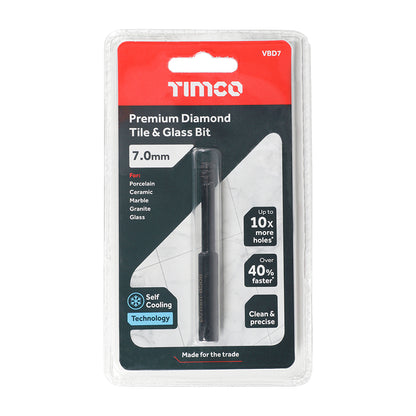 TIMCO Premium Diamond Tile & Glass Bit - 7.0mm