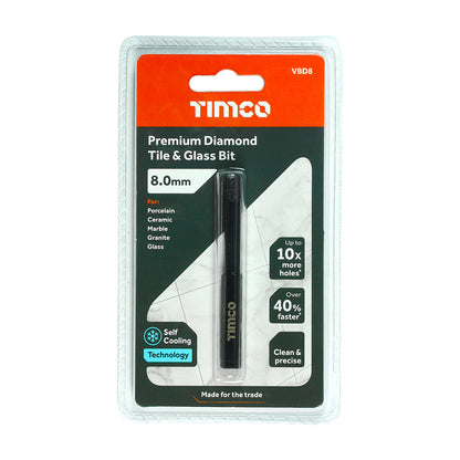 TIMCO Premium Diamond Tile & Glass Bit - 8.0mm