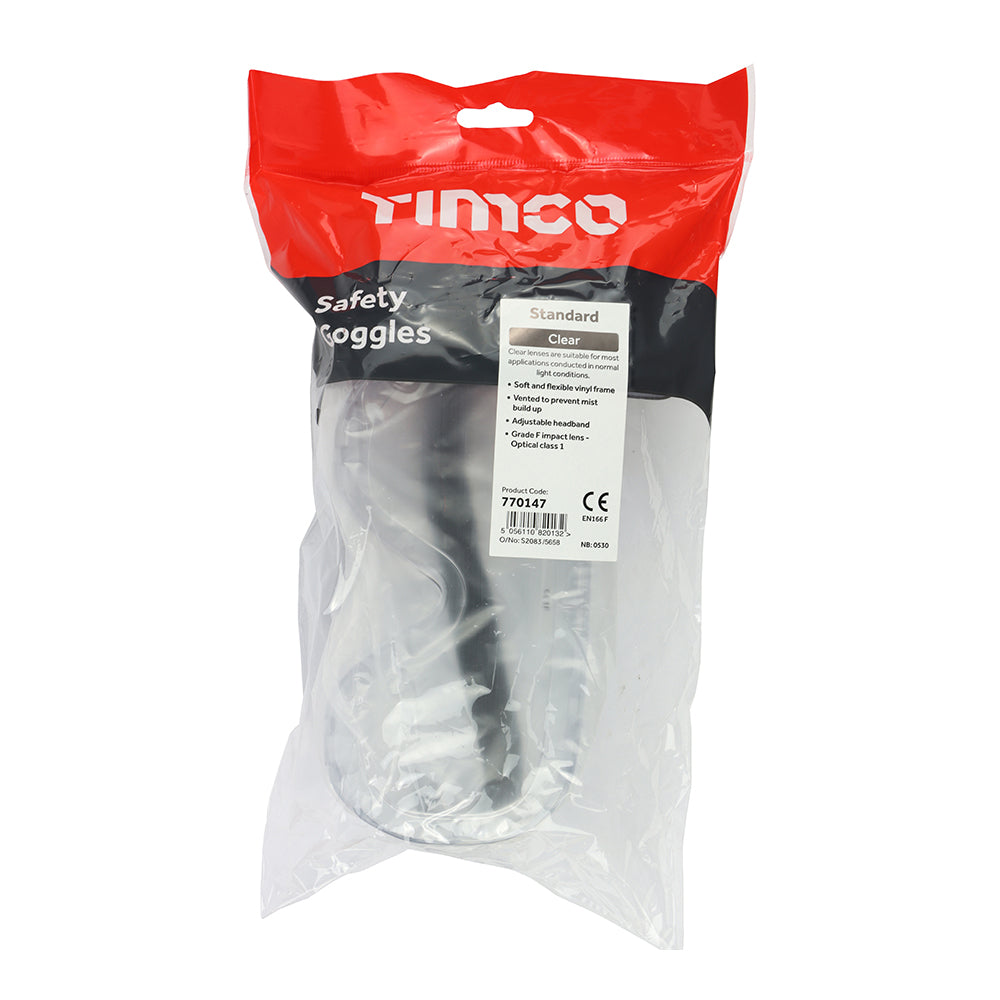 TIMCO Safety Goggles Clear - One Size