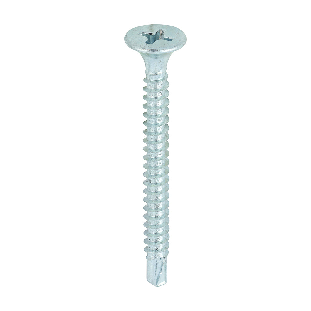 1000 x TIMCO Drywall Self-Drilling Bugle Head Silver Screws - 3.5 x 38