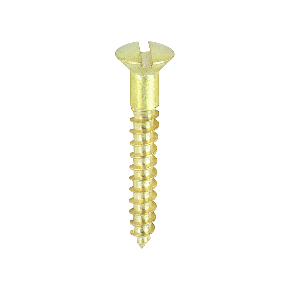 200 x TIMCO Solid Brass Round Head Woodscrews - 6 x 1