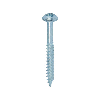 200 x TIMCO Twin-Threaded Round Head Silver Woodscrews - 12 x 2