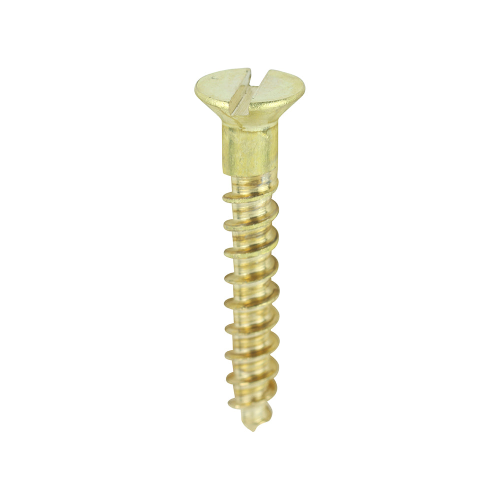 200 x TIMCO Solid Brass Countersunk Woodscrews - 4 x 3/4