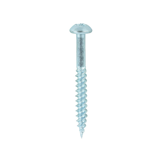 200 x TIMCO Twin-Threaded Round Head Silver Woodscrews - 8 x 11/2