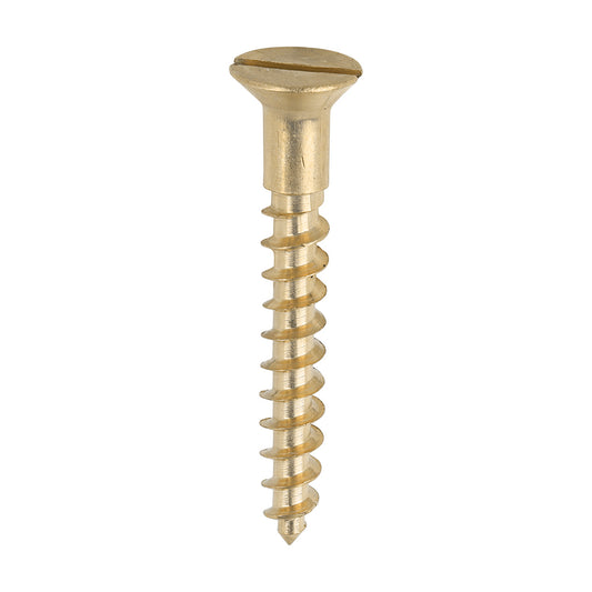 200 x TIMCO Solid Brass Countersunk Woodscrews - 10 x 1 1/2