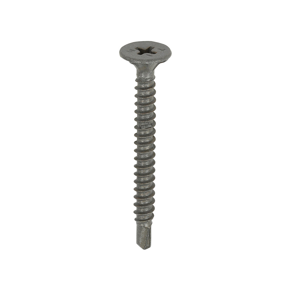 200 x TIMCO Self-Drilling Cement Board Countersunk Exterior Silver Screws - 4.2 x 42