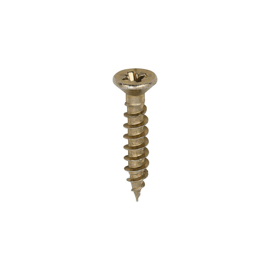 200 x TIMCO Classic Multi-Purpose Reduced Head Countersunk Gold Piano Hinge Woodscrews - 3.0 x 16