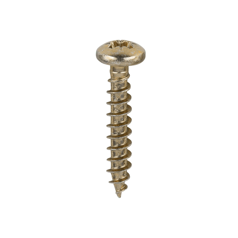 200 x TIMCO Classic Multi-Purpose Pan Head Gold Woodscrews - 3.5 x 20