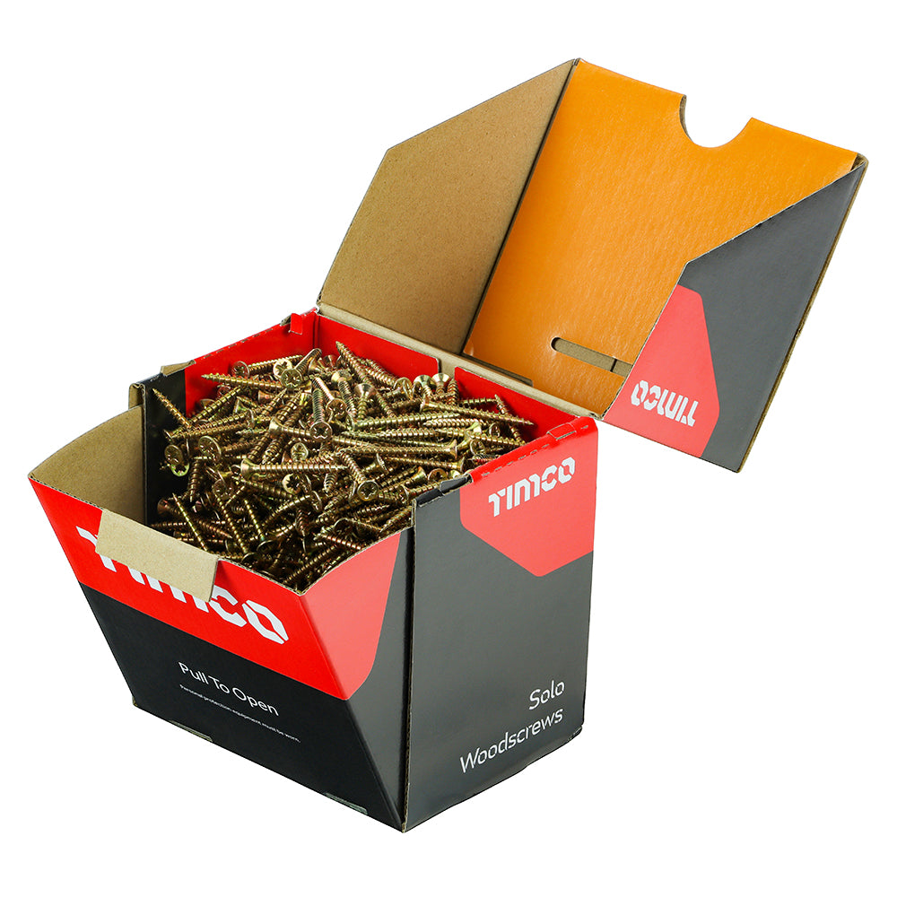 1000 x TIMCO Solo Countersunk Gold Woodscrews - 4.0 x 40