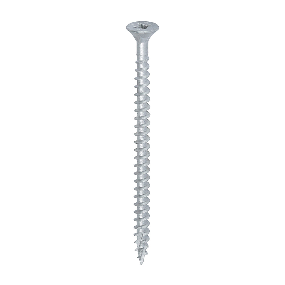 110 x TIMCO C2 Exterior Multi-Purpose Premium Countersunk Silver Woodscrews - 5.0 x 80