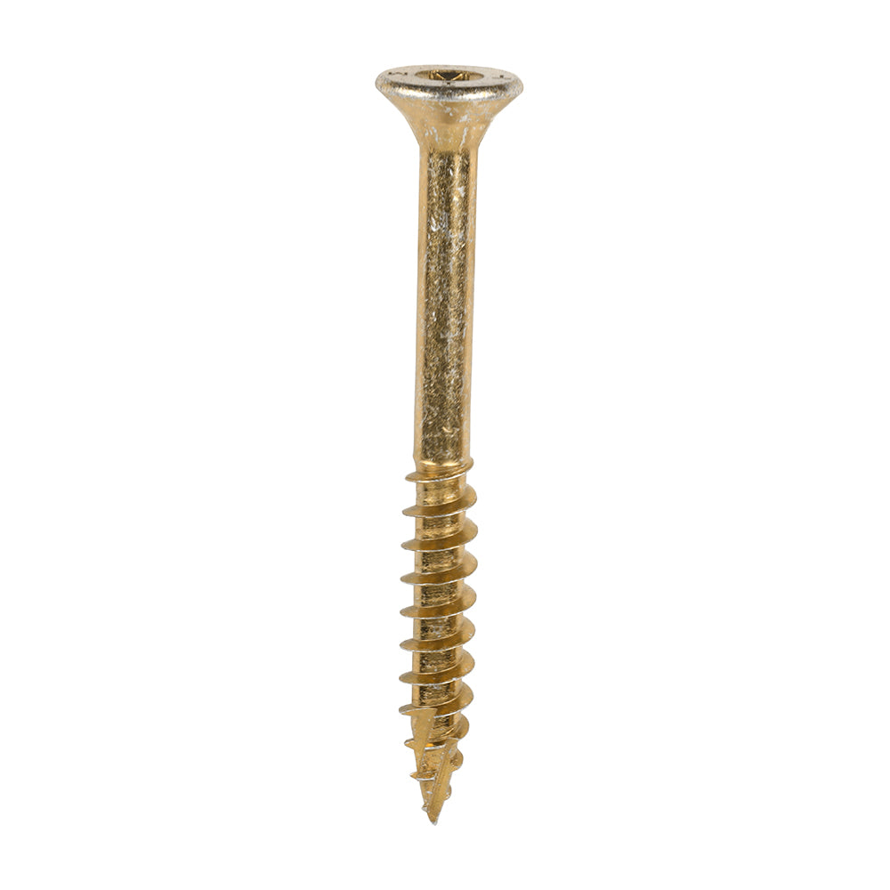 100 x TIMCO C2 Clamp-Fix Multi-Purpose Premium Countersunk Gold Woodscrews - 8.0 x 80