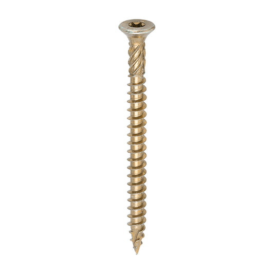 100 x TIMCO C2 Clamp-Fix Multi-Purpose Premium Countersunk Gold Woodscrews - 8.0 x 100