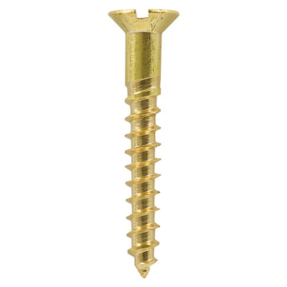 200 x TIMCO Solid Brass Countersunk Woodscrews - 4 x 1/2