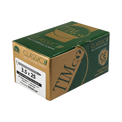 200 x TIMCO Classic Multi-Purpose Pan Head Gold Woodscrews - 3.5 x 12