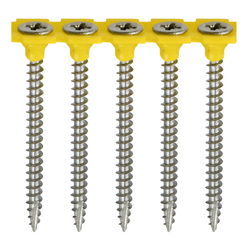 1000 x TIMCO Collated Classic Multi-Purpose Countersunk A2 Stainless Steel Woodcrews - 4.0 x 40