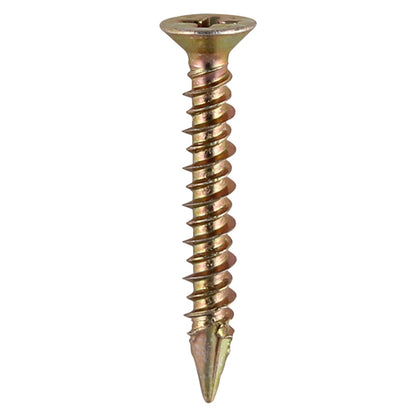 1000 x TIMCO Window Fabrication Screws Countersunk PH High-Low Thread Slash Point Yellow - 4.3 x 30