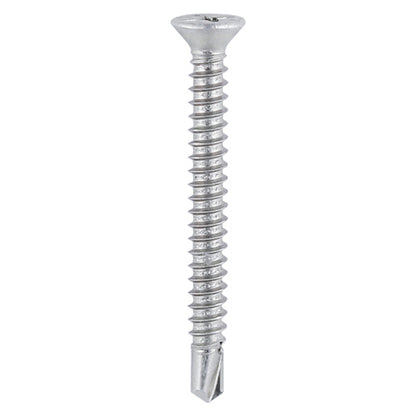 1000 x TIMCO Window Fabrication Screws Countersunk with Ribs PH Self-Tapping Thread Self-Drilling Point Martensitic Stainless Steel & Silver Organic - 3.9 x 16