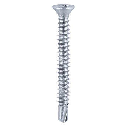 1000 x TIMCO Window Fabrication Screws Countersunk with Ribs PH Self-Tapping Self-Drilling Point Zinc - 3.9 x 19