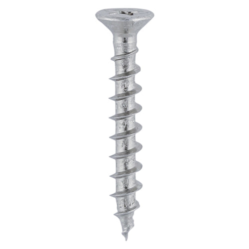 1000 x TIMCO Window Fabrication Screws Countersunk with Ribs PH Single Thread Gimlet Tip Stainless Steel - 4.8 x 25