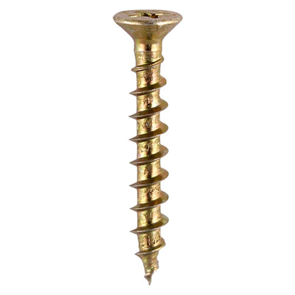 1000 x TIMCO Window Fabrication Screws Countersunk with Ribs PH Single Thread Gimlet Point Yellow - 4.3 x 30