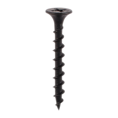 1000 x TIMCO Drywall Coarse Thread Bugle Head Black Screws - 3.5 x 25